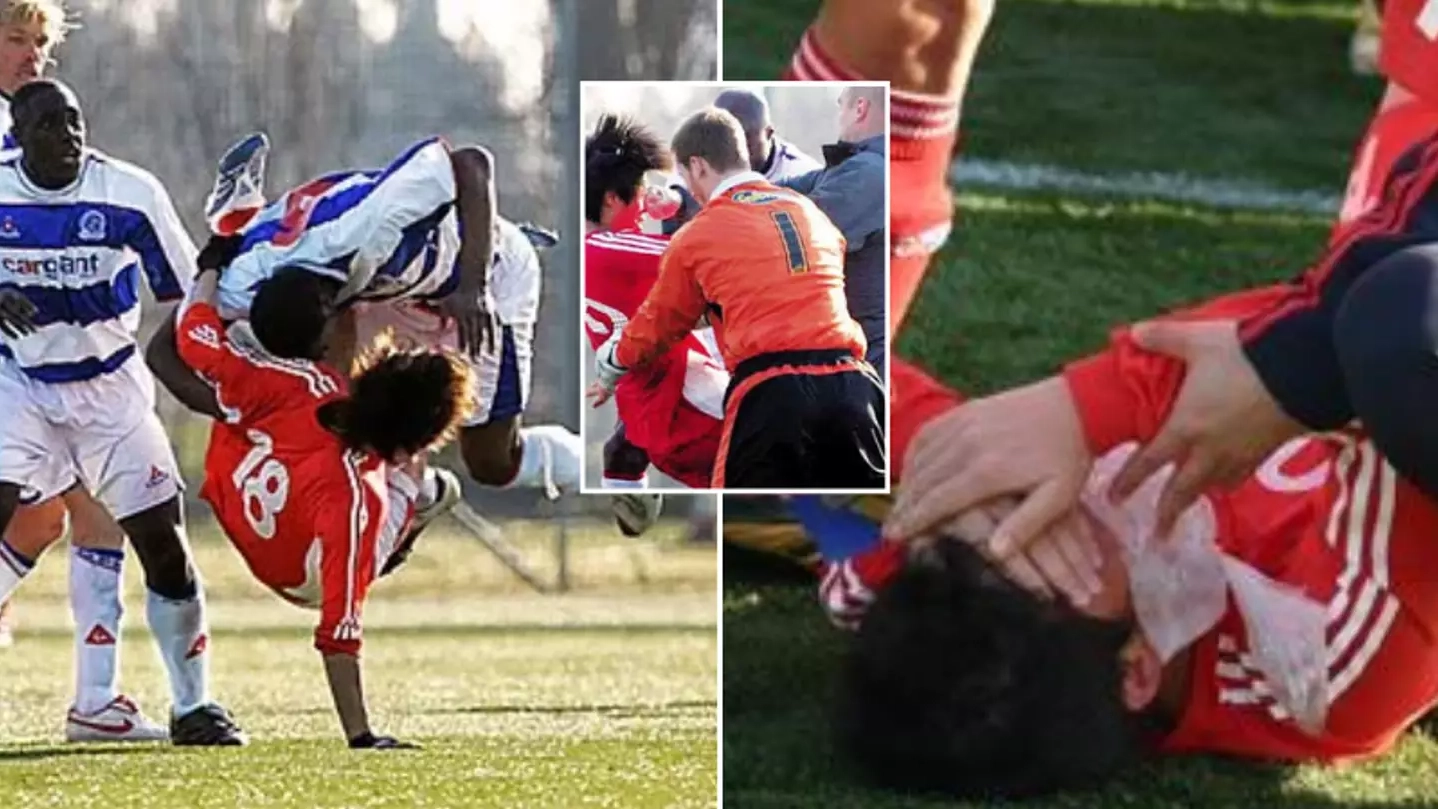 Match involving China's Olympic team was forced to be abandoned after 'absolute mayhem' against former Premier League club