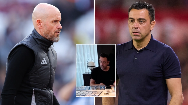 Man Utd fans are in meltdown after spotting what Xavi's wife posted on Instagram amid Erik ten Hag sack rumours
