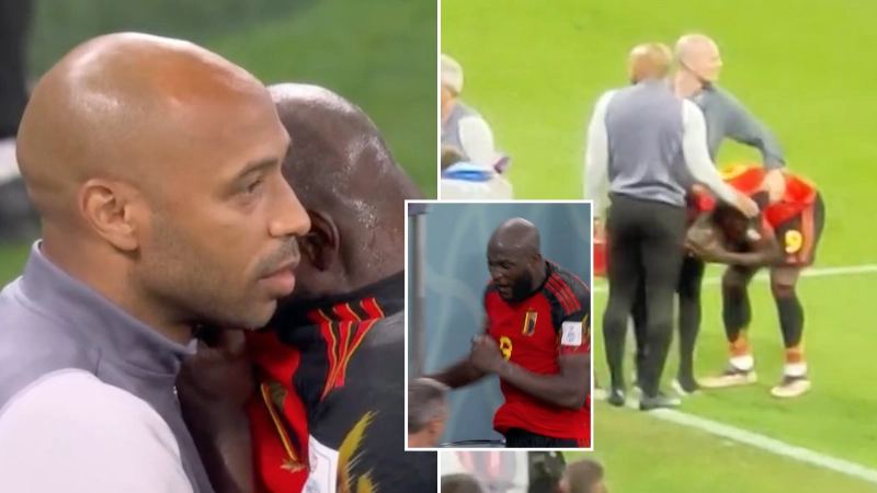 Romelu Lukaku was devastated after the final whistle, he took his frustration out on the dugout