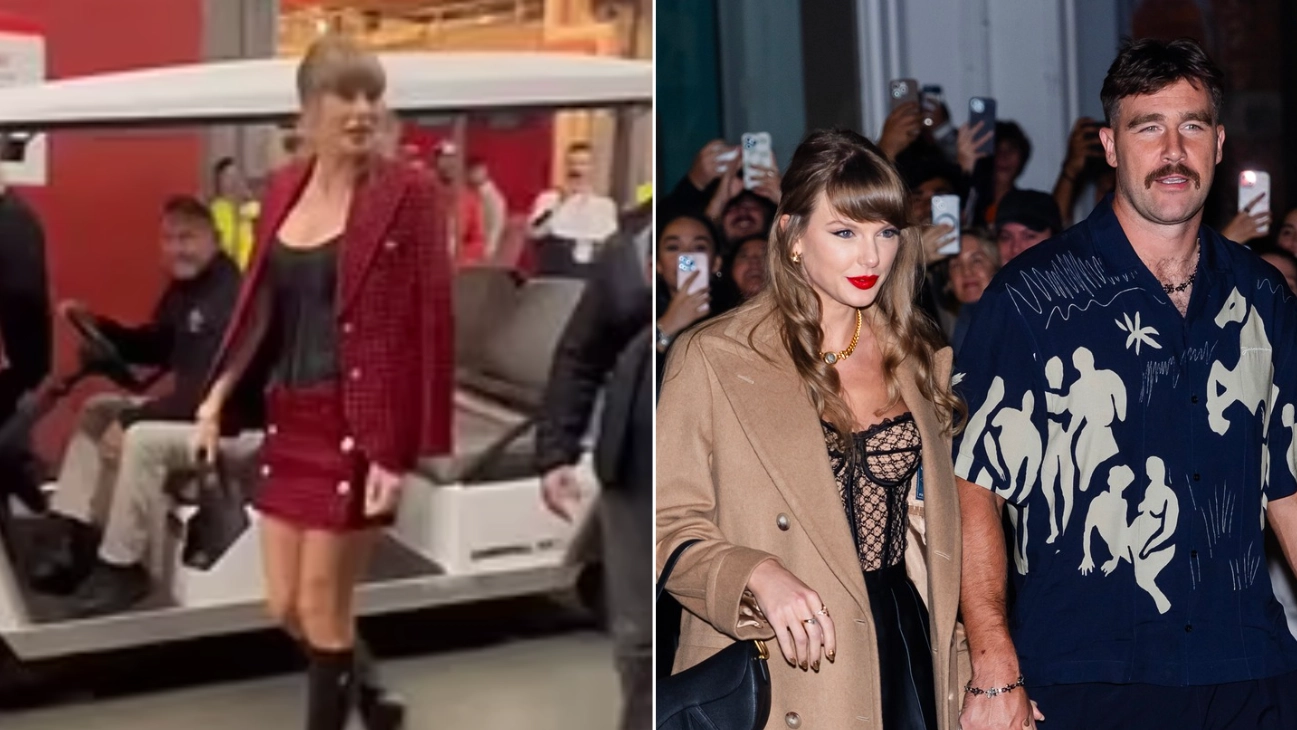 Taylor Swift heard making cutting three-word remark to security guard at NFL match involving Travis Kelce