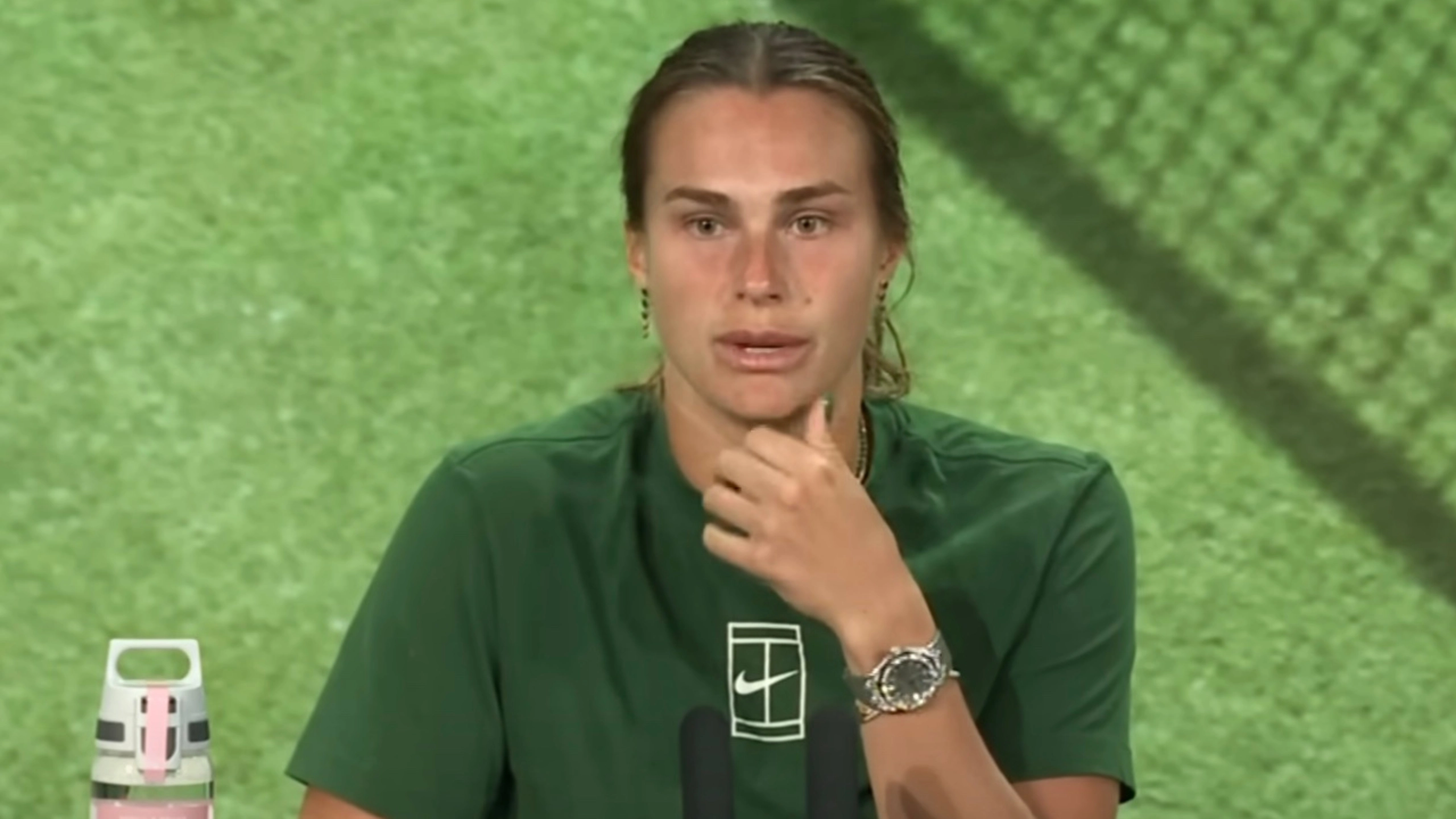 Tennis fans slam Aryna Sabalenka's actions during Wimbledon defeat as she issues statement on what happened
