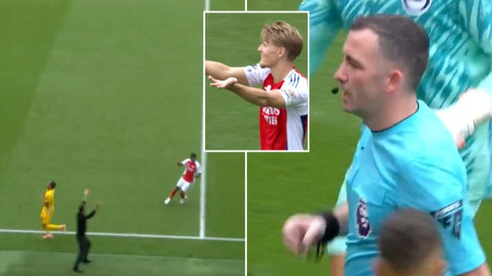 Arsenal fans say ‘make it make sense’ after pinpointing incident referee didn’t book Brighton player for amid Declan Rice fury
