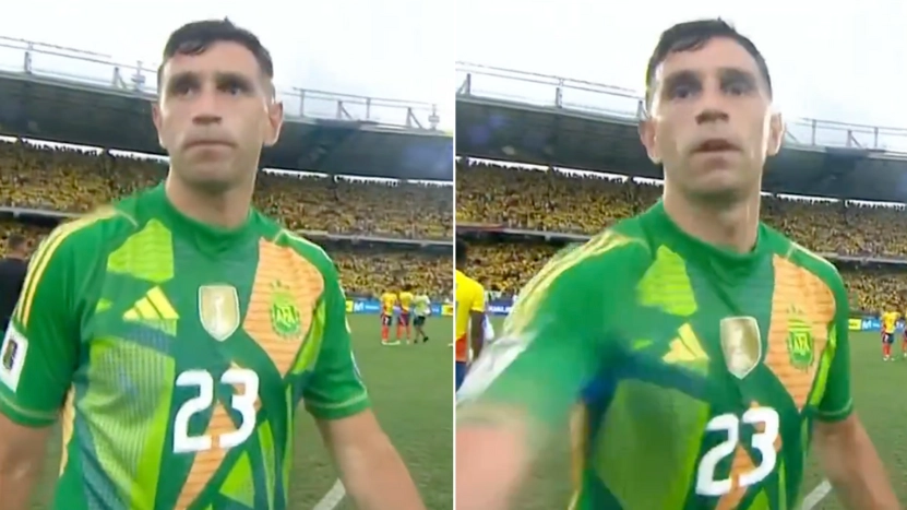 Fans spot what furious Emi Martinez did to cameraman seconds after Argentina's defeat to Colombia