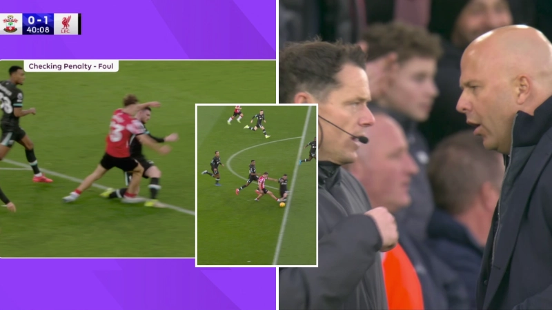 Premier League Match Centre explain why VAR did not overturn Andy Robertson's foul on Tyler Dibling during Southampton vs Liverpool