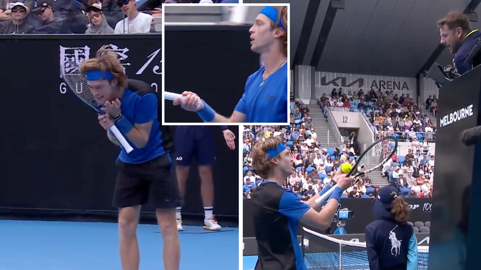 'F**k you': Russian star goes berserk at umpire after copping sanction for 'swearing' in native tongue