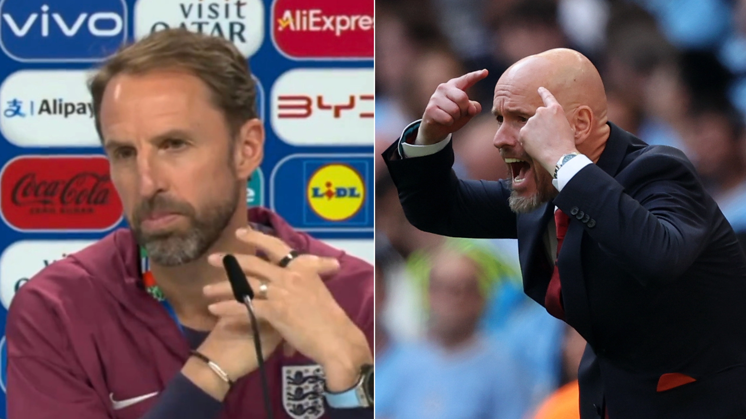 Gareth Southgate issues blunt response to Erik ten Hag's criticism of his England tactics