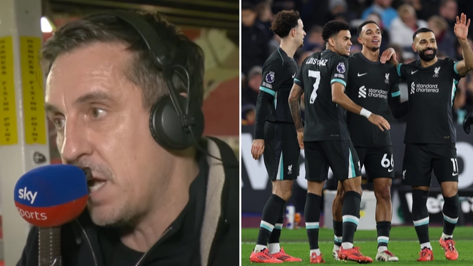 Gary Neville claims title race will be 'completely different story' if one thing happens to Liverpool