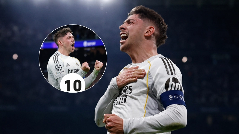 Federico Valverde becomes 20th player to earn perfect 10/10 rating from L'Equipe. Who are the rest?