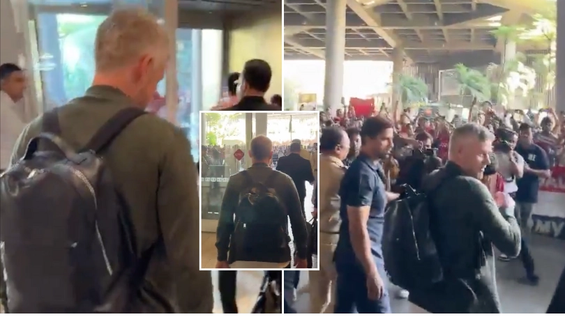 Ole Gunnar Solskjaer receives spine-tingling welcome from fans at Mumbai airport