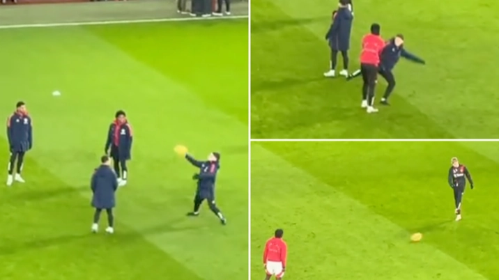 Man Utd fan inside Old Trafford shares pre-match training footage that proves current team is an ‘absolute joke’