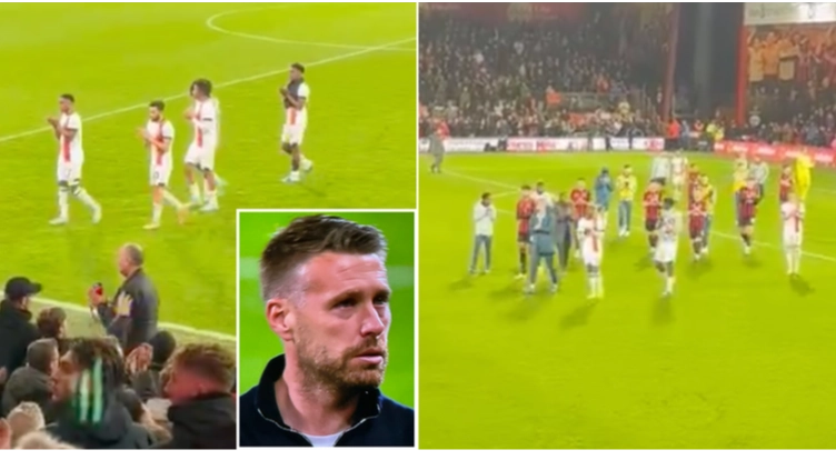 Visibly emotional Rob Edwards applauds Luton fans after Tom Lockyer collapses
