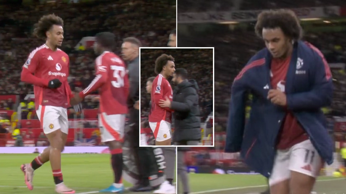 Fans spot what Joshua Zirkzee did after storming down tunnel following brutal first half substitution from Ruben Amorim