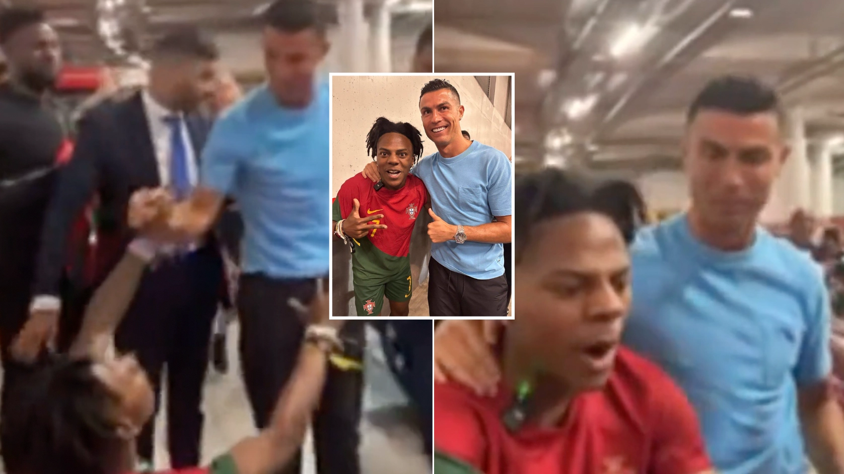 IShowSpeed finally meets Cristiano Ronaldo, he couldn't believe it