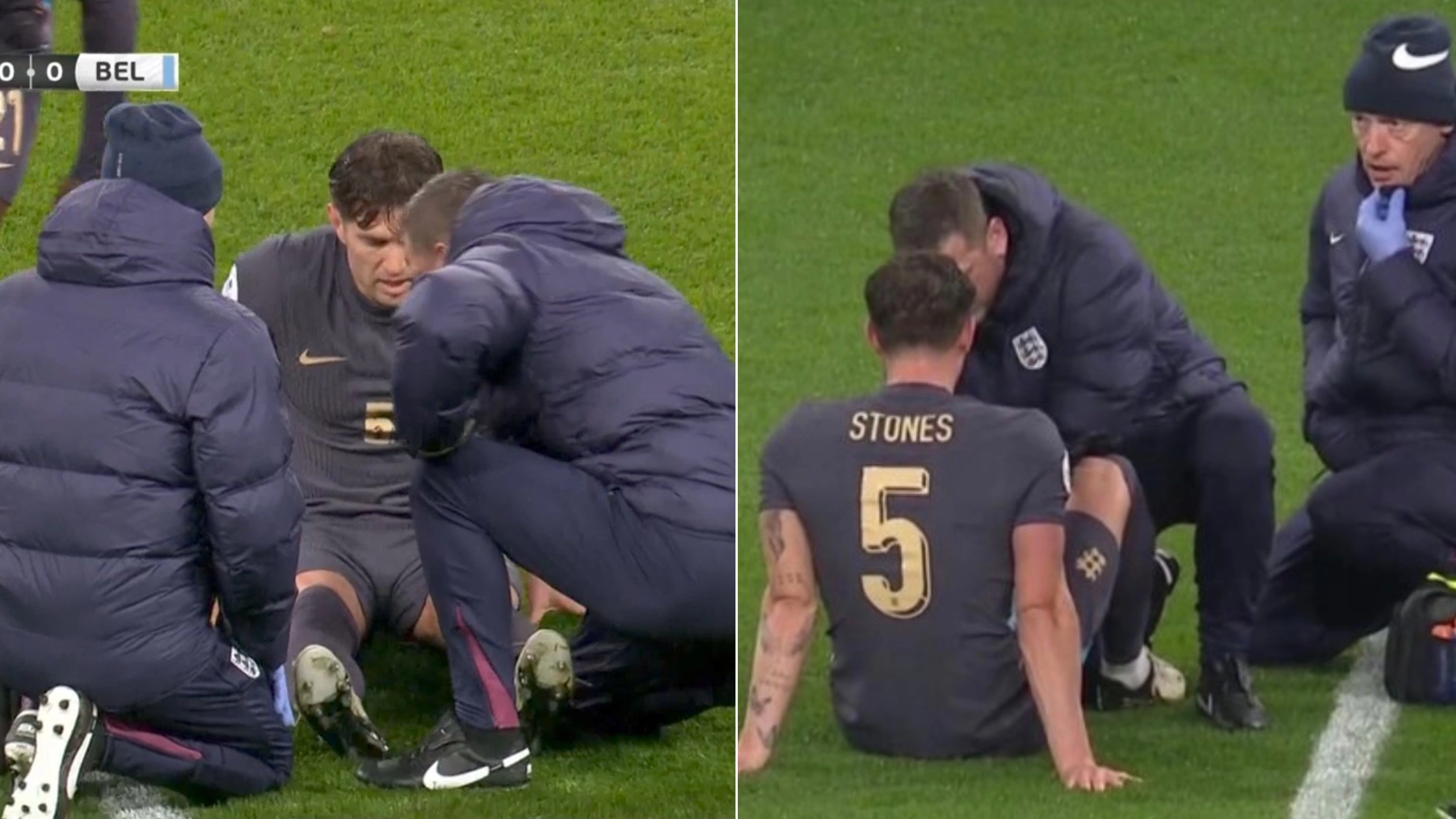 John Stones forced off nine minutes into England vs Belgium