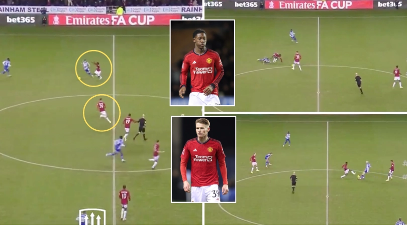 Clip showing 'the difference between Kobbie Mainoo and Scott McTominay' vs Wigan has gone viral