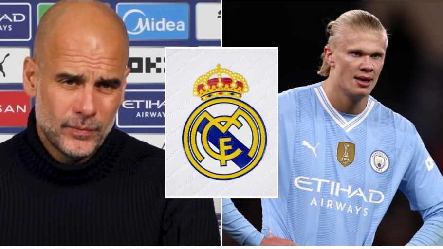Pep Guardiola had a blunt response to question about Erling Haaland leaving Man City for Real Madrid