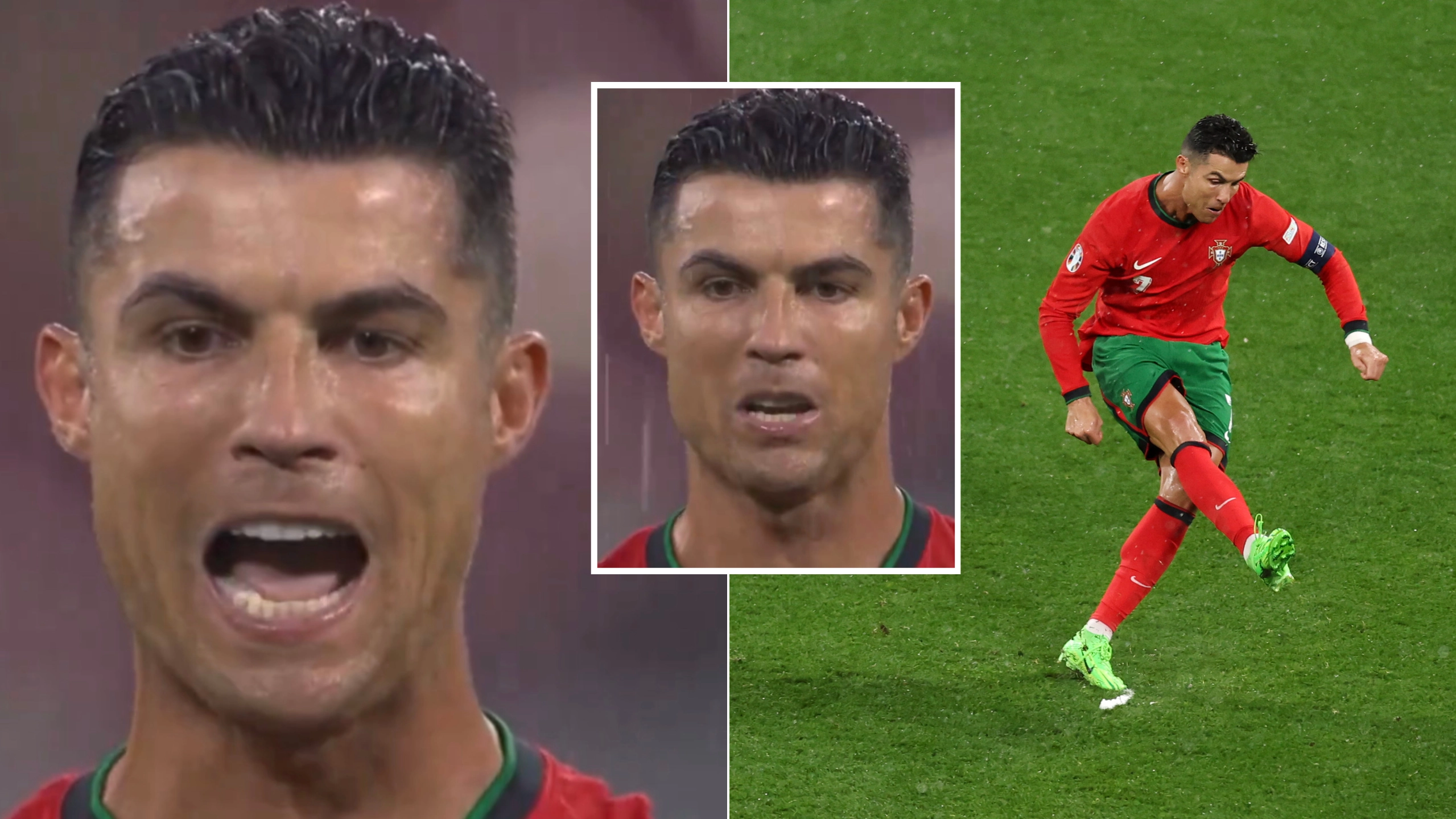 Fans spotted what Cristiano Ronaldo said before taking free-kick vs Czech Republic