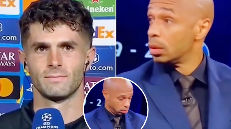 Fans call out 'weird behaviour' from Thierry Henry on CBS Sports as 'strange' moment spotted after Liverpool win