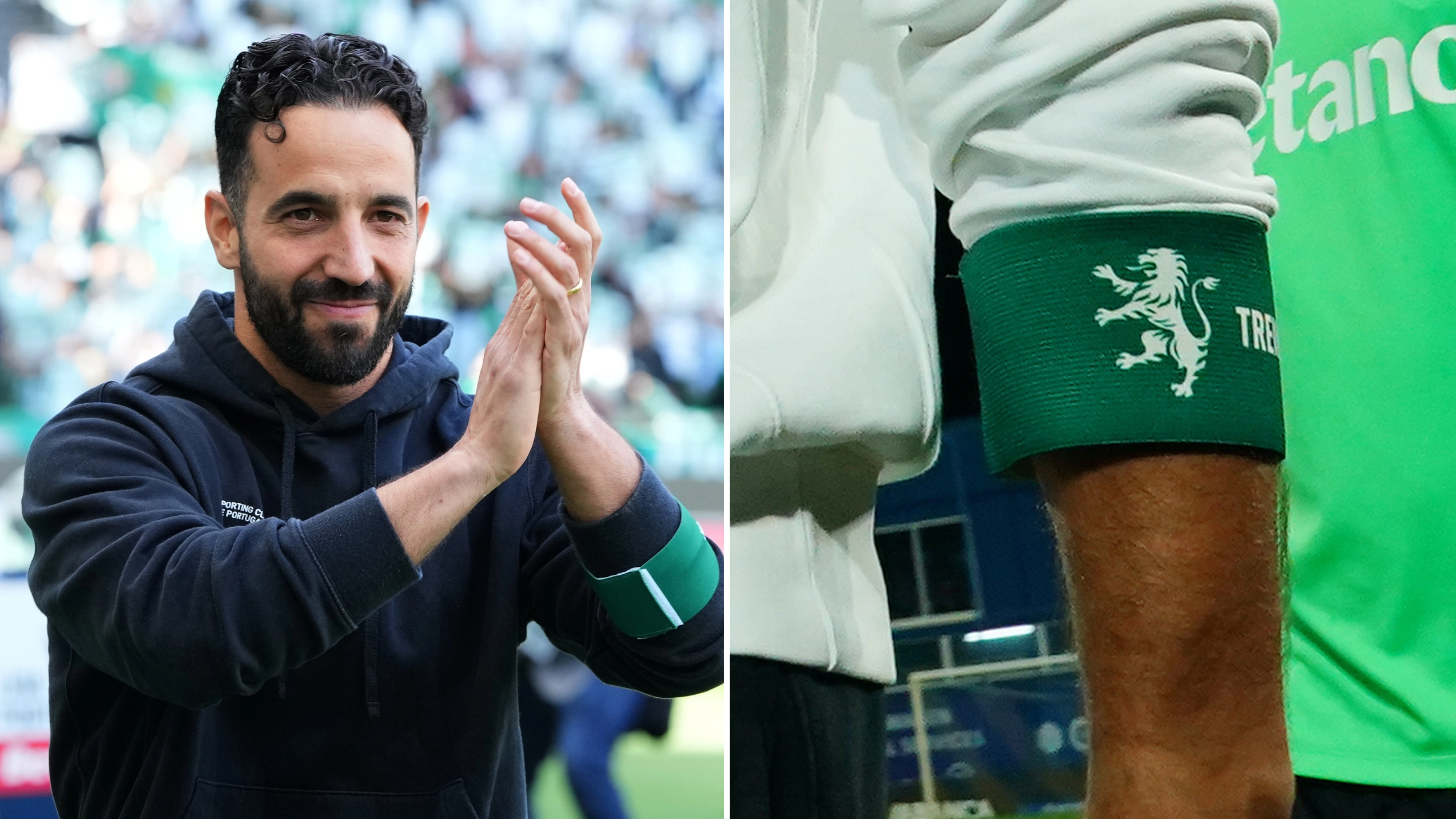 Reason why Ruben Amorim wears sash on his arm in every Sporting game and what message reads 