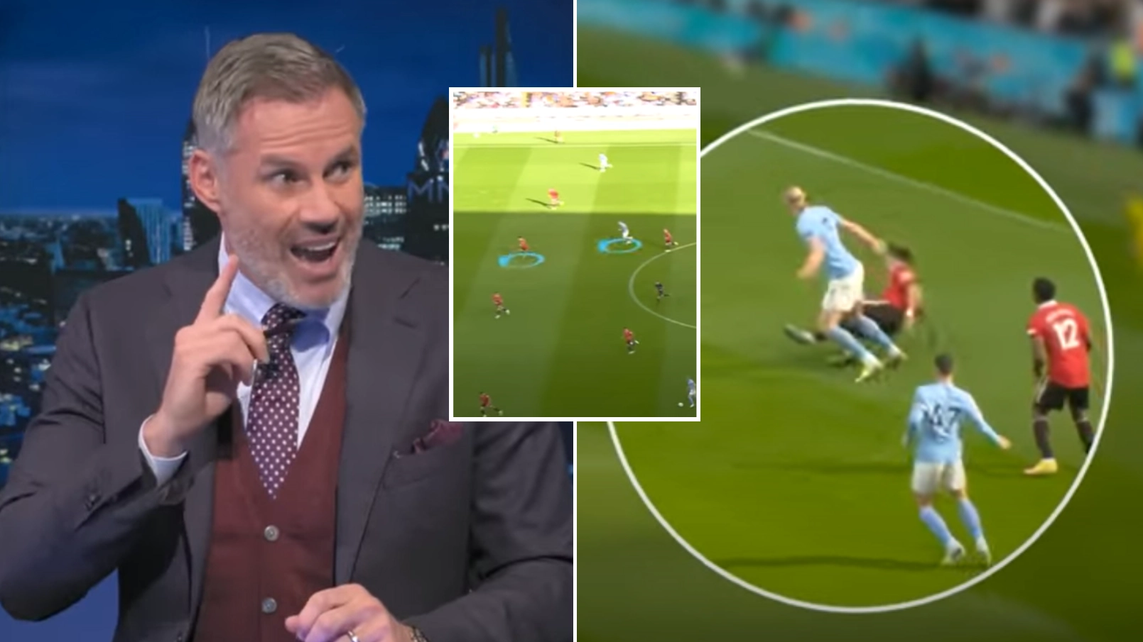 Erling Haaland bullied Lisando Martinez and Jamie Carragher claims Man United players were 'terrified' of him