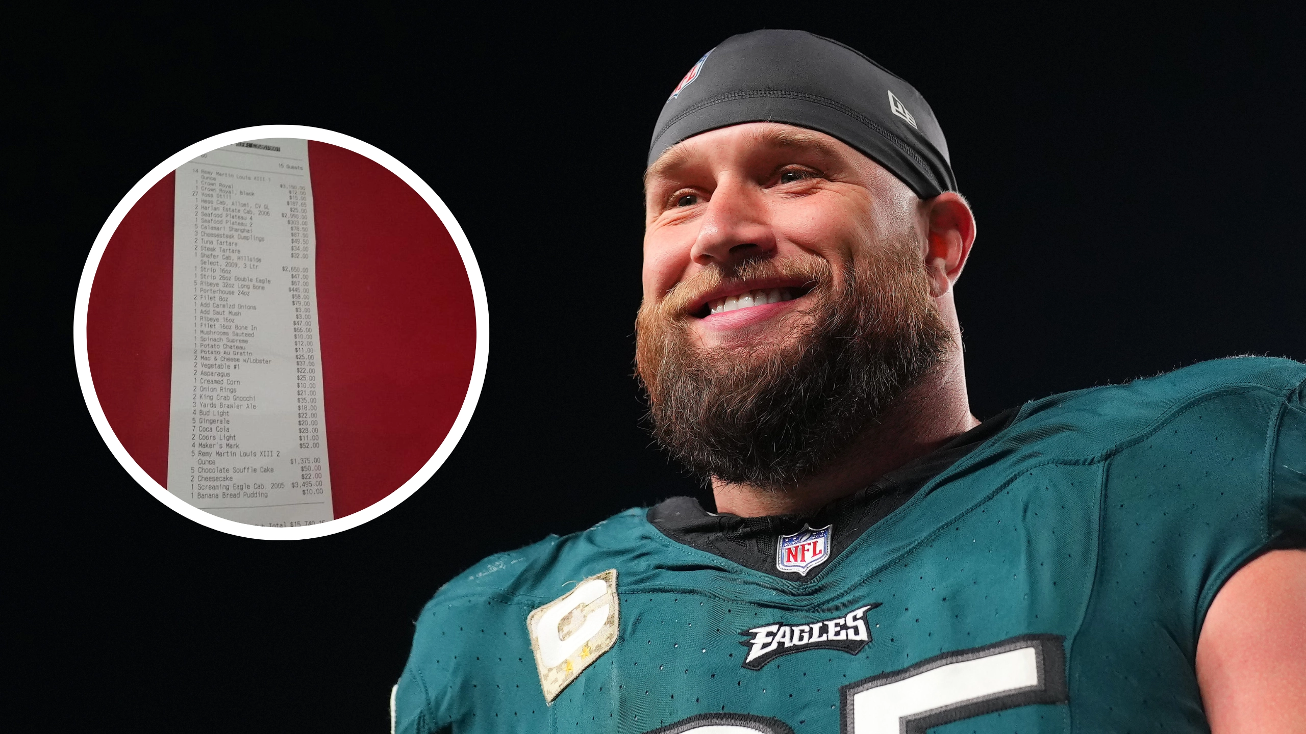 Super Bowl winner posted restaurant bill online to show how much NFL stars spend on a team meal