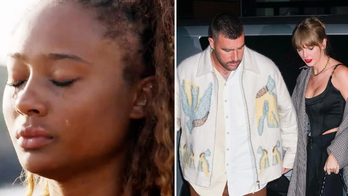 Travis Kelce's ex Kayla Nicole breaks down in tears on TV over breakup after revealing Taylor Swift 'abuse'