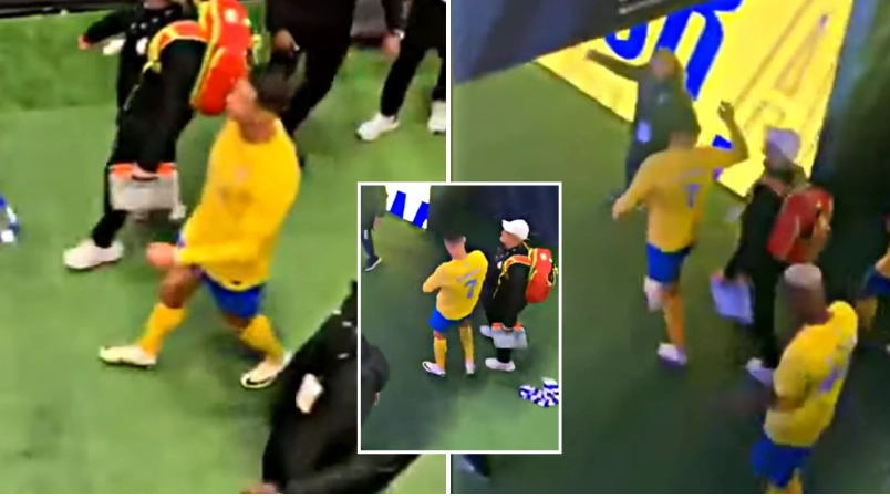 Cristiano Ronaldo appears to rub Al Hilal scarf against crotch after Riyadh Season Cup defeat