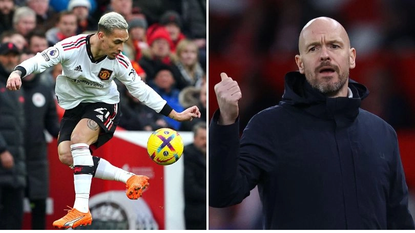 Stunning report claims Man Utd boss Ten Hag is considering selling Antony after dismal Liverpool performance