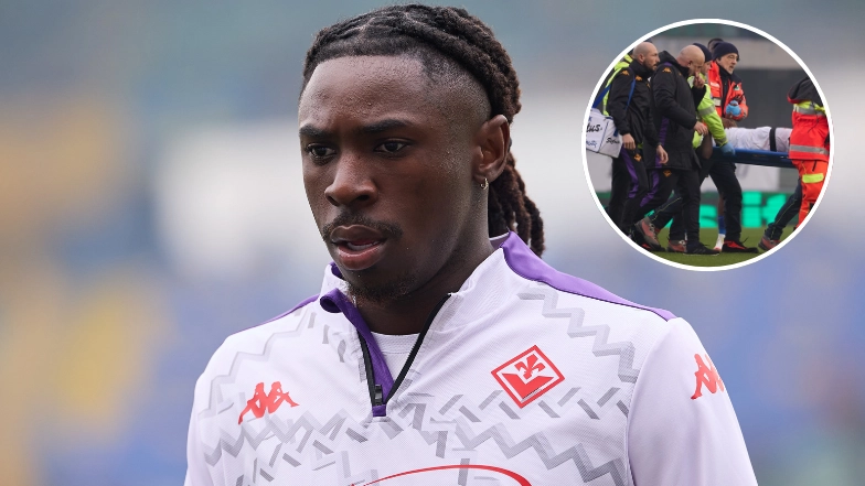Moise Kean taken to hospital after collapsing during Fiorentina match as statement released