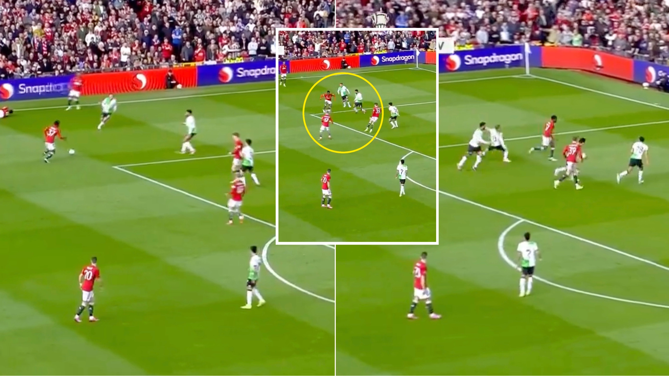 Fans are making the same point after Kobbie Mainoo's first half performance against Liverpool