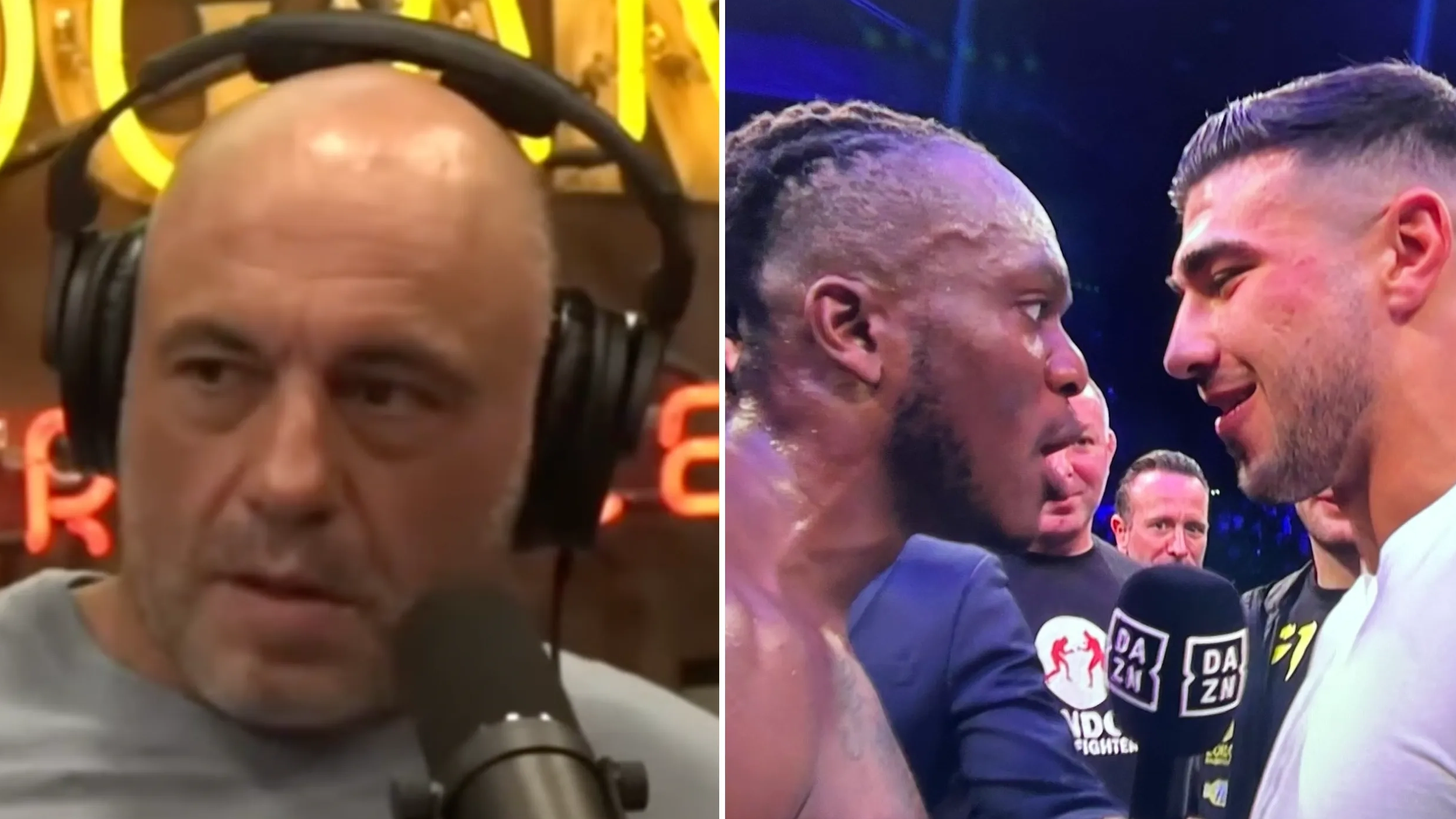 Joe Rogan's stunned reaction to KSI fighting Tommy Fury