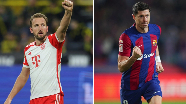 Harry Kane and Robert Lewandowski stats compared so far in 2023/24, there's one clear winner
