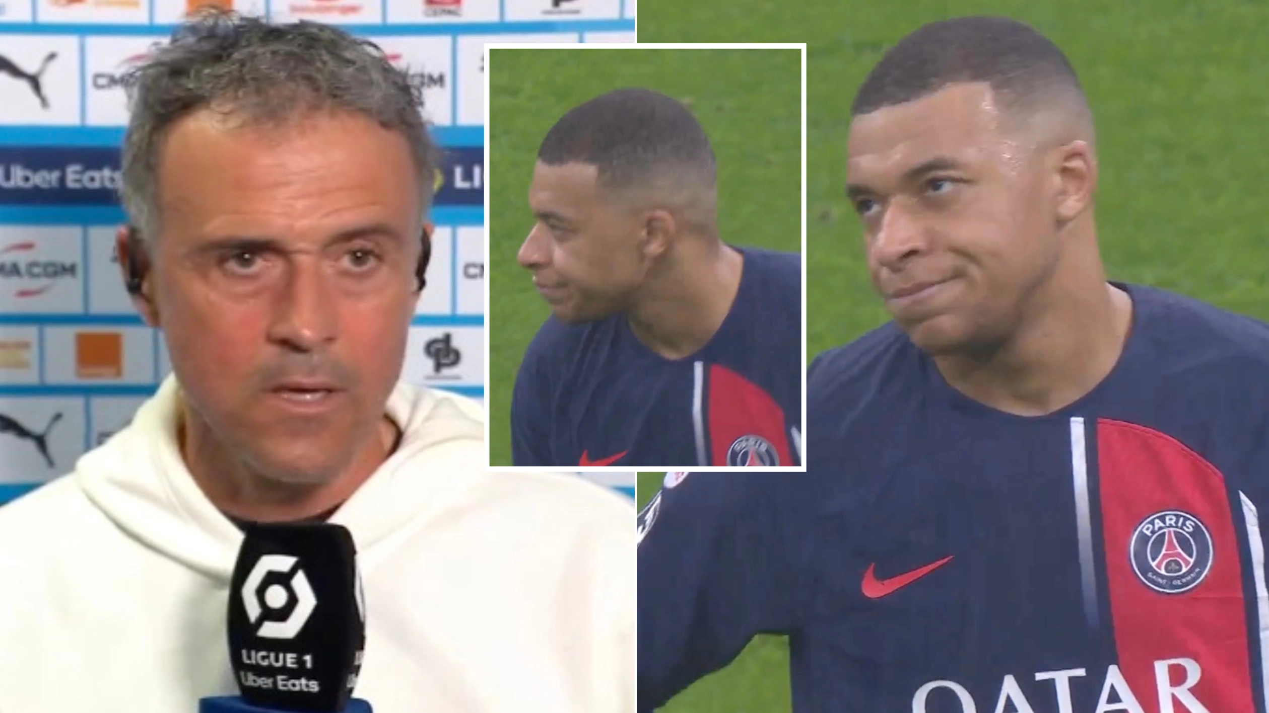 PSG boss Luis Enrique loses his cool when asked why he substituted Kylian Mbappe