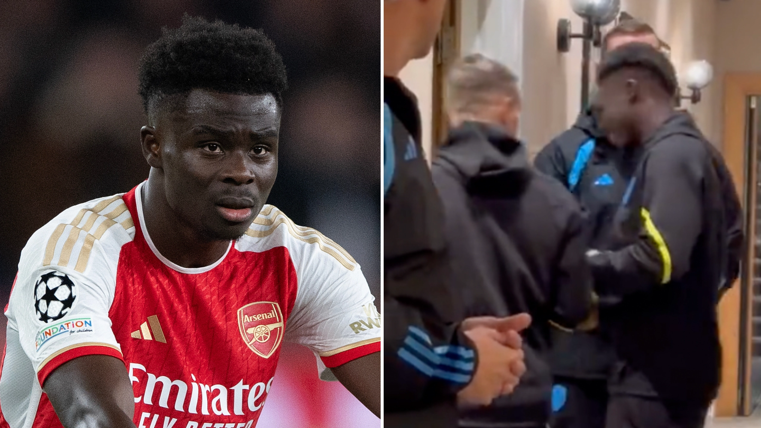 Deleted video of Arsenal team arriving at hotel before Burnley game 'confirms' Bukayo Saka injury status