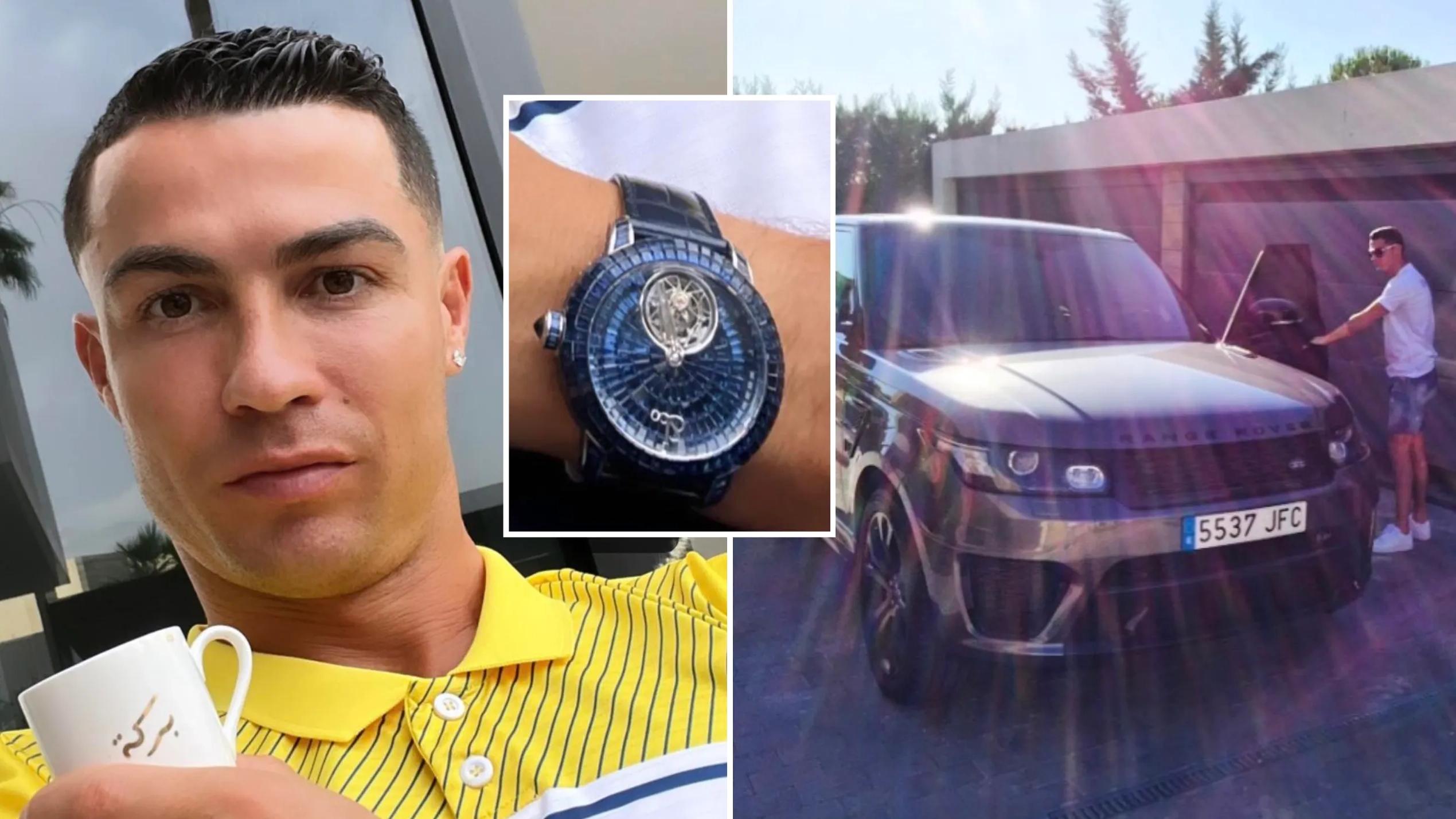 Cristiano Ronaldo shows off watch that's worth seven times his prize Range Rover