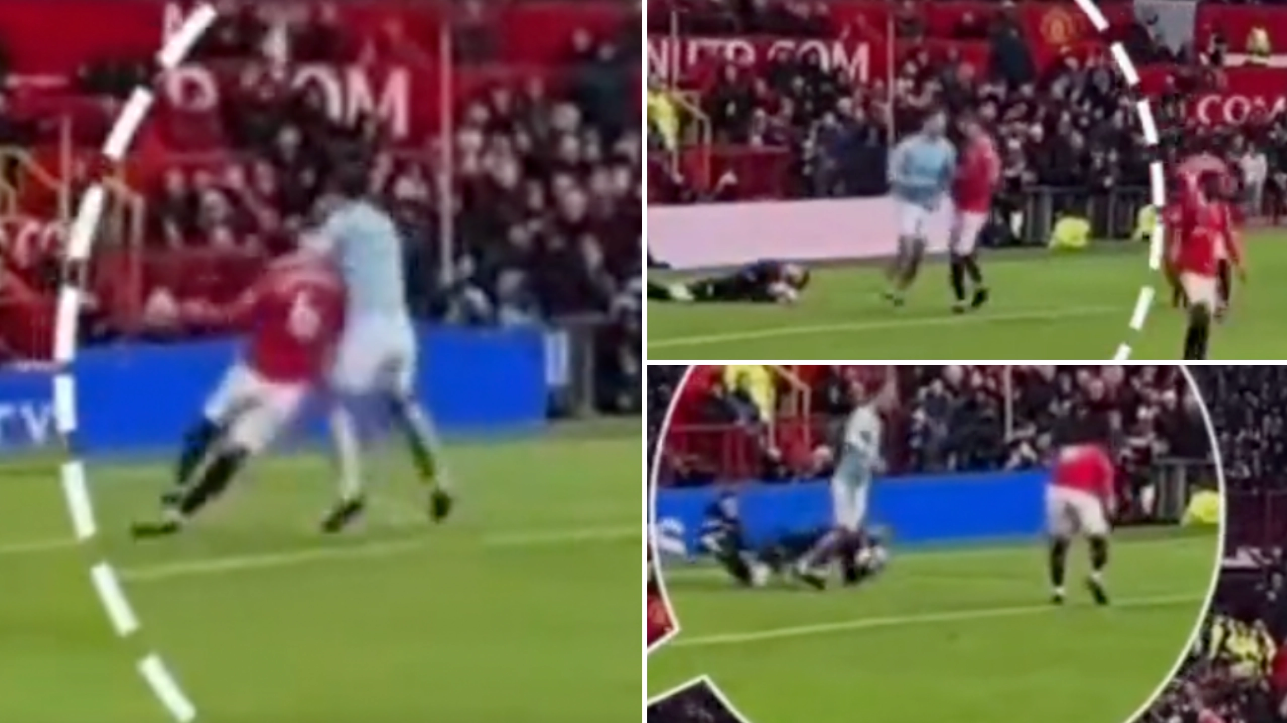 Lisandro Martinez managed to start a fight with Jack Grealish after coming on in the 93rd minute