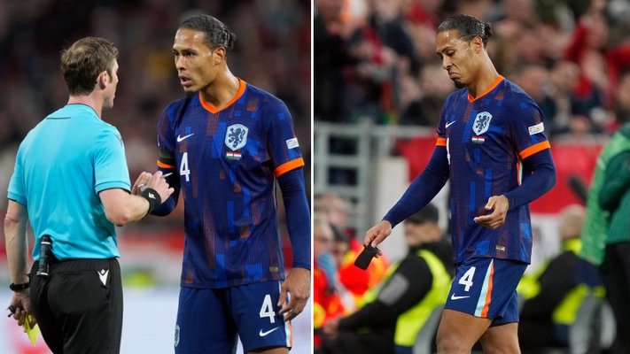 Dutch media make feelings clear on Virgil van Dijk after red card against Hungary