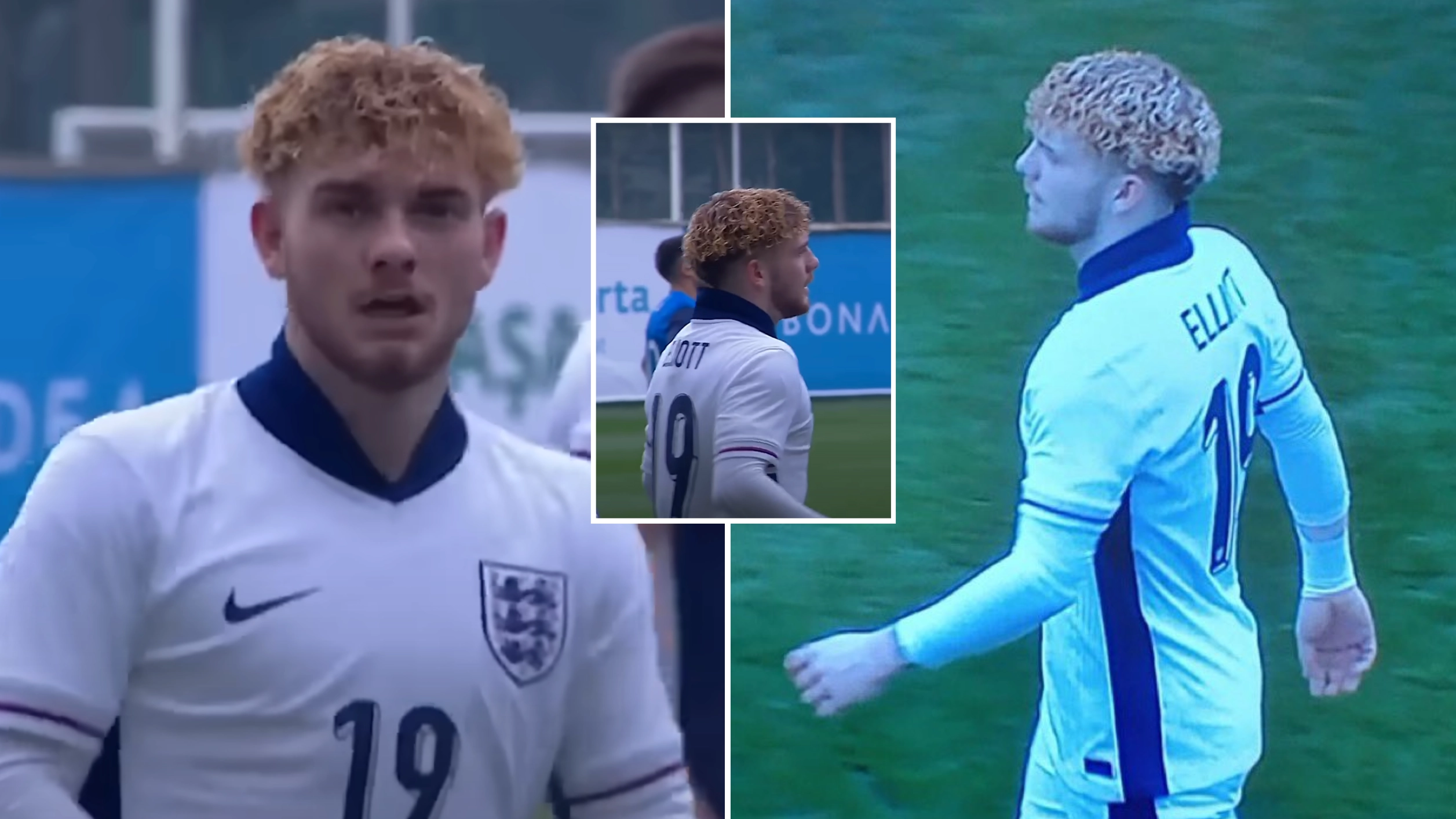 England fans uncover 'proof' Harvey Elliott WASN'T protesting controversial kit with collar gesture