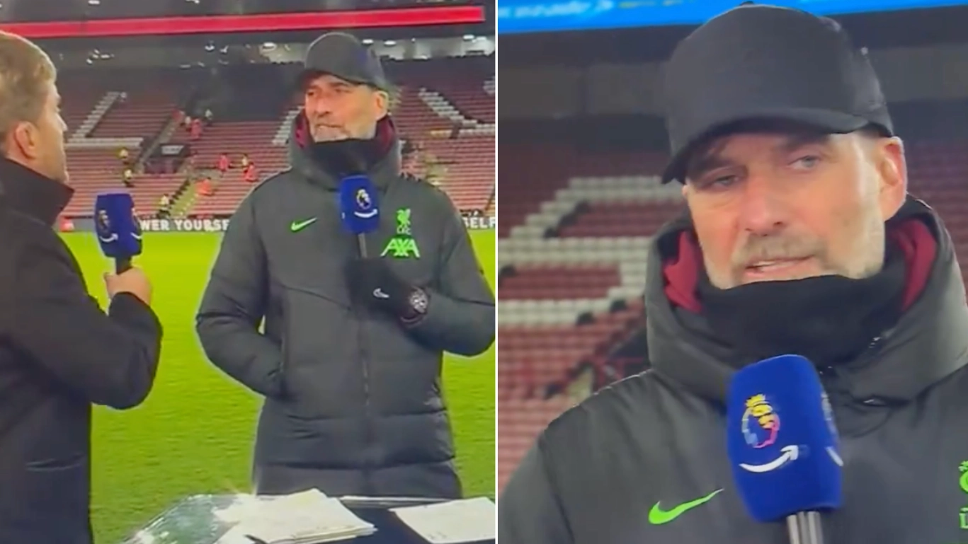 Jurgen Klopp snaps at Amazon Prime presenter after he makes ruthless joke following Liverpool win