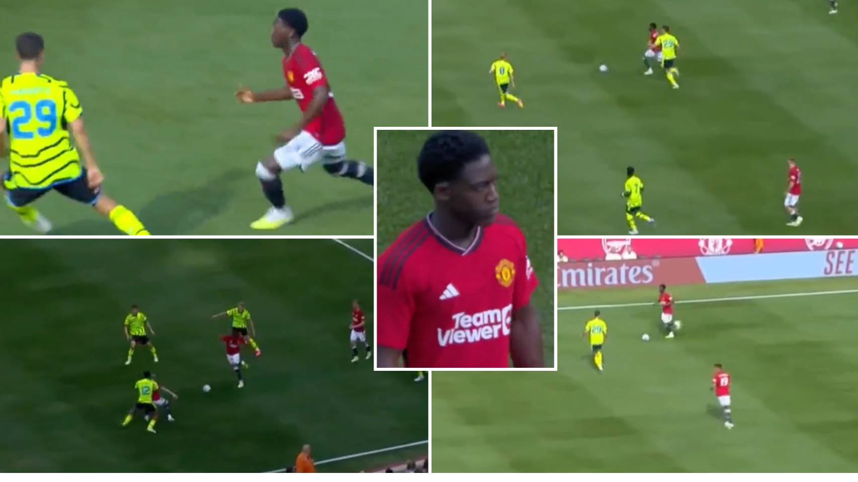 A compilation of Kobbie Mainoo's incredible performance against Arsenal is going viral