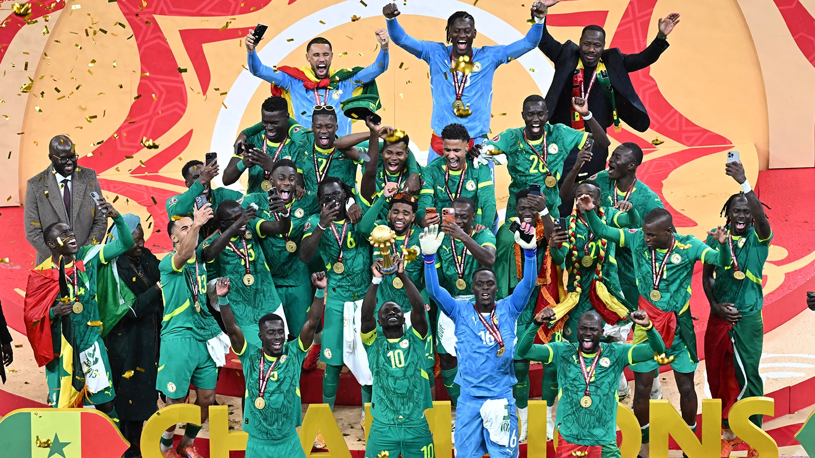 Senegal players react after Morocco announced as AFCON winners 