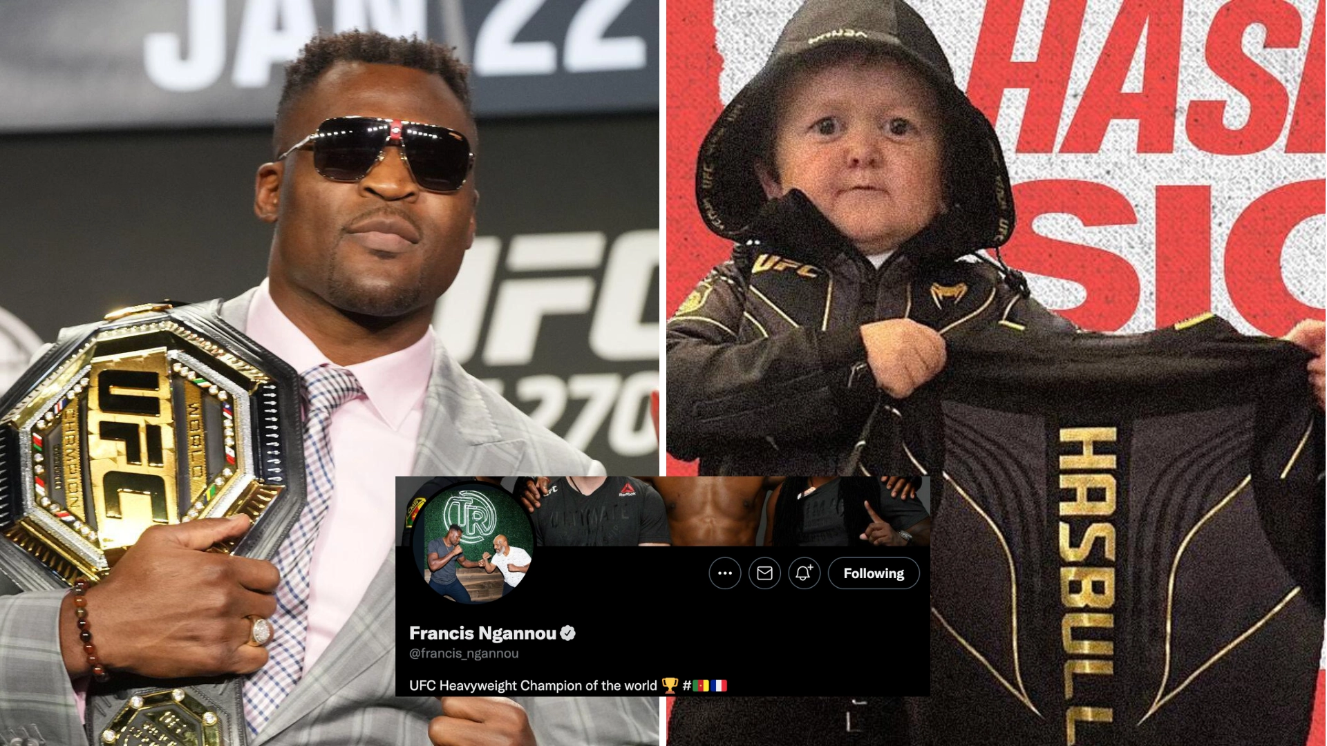 Francis Ngannou hilariously reacts to Hasbulla signing for the UFC, 'Mini Khabib' responds to UFC champion