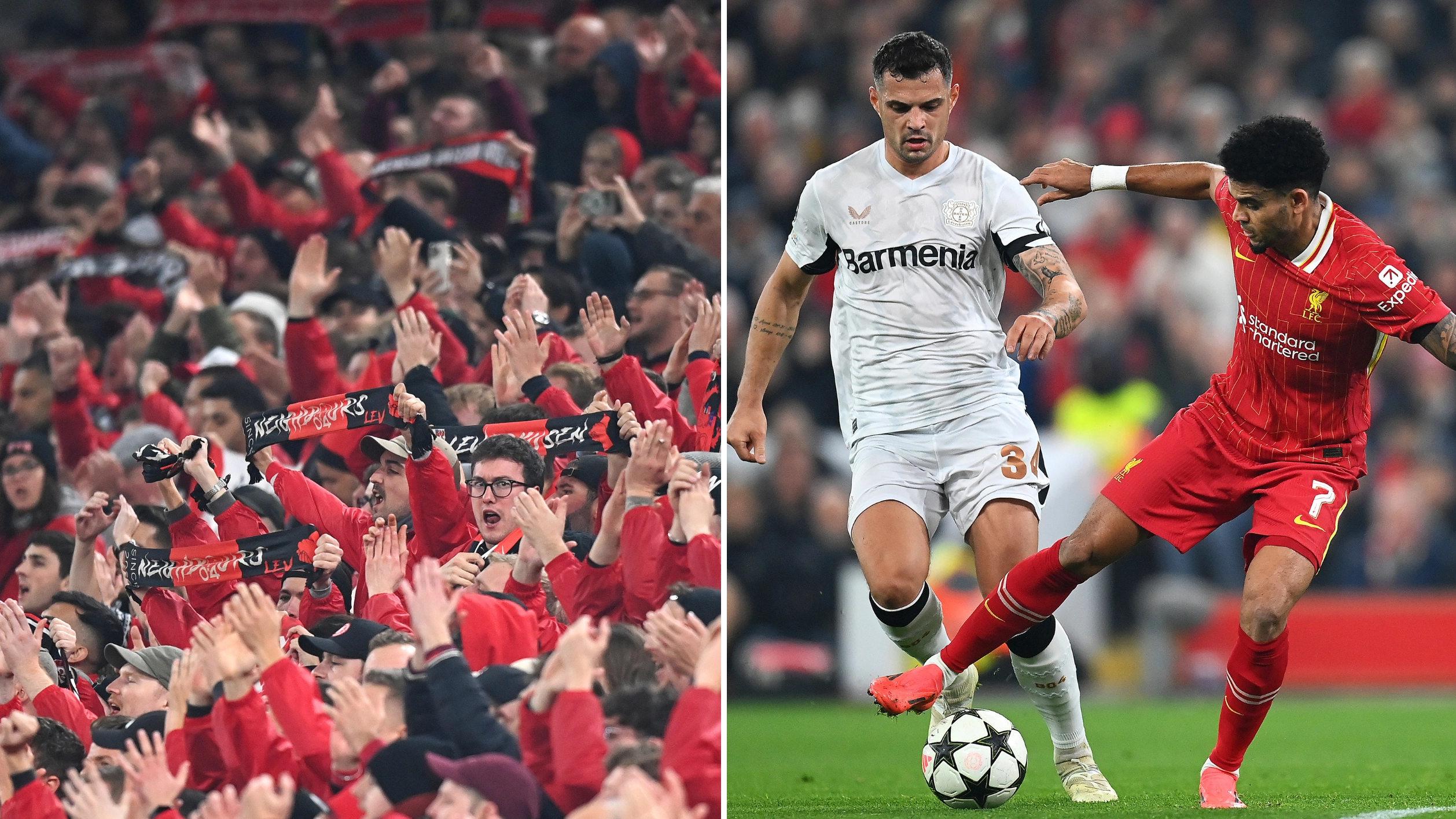 Bayer Leverkusen fans are calling out 'embarrassing' Liverpool atmosphere as bizarre claim made about Anfield