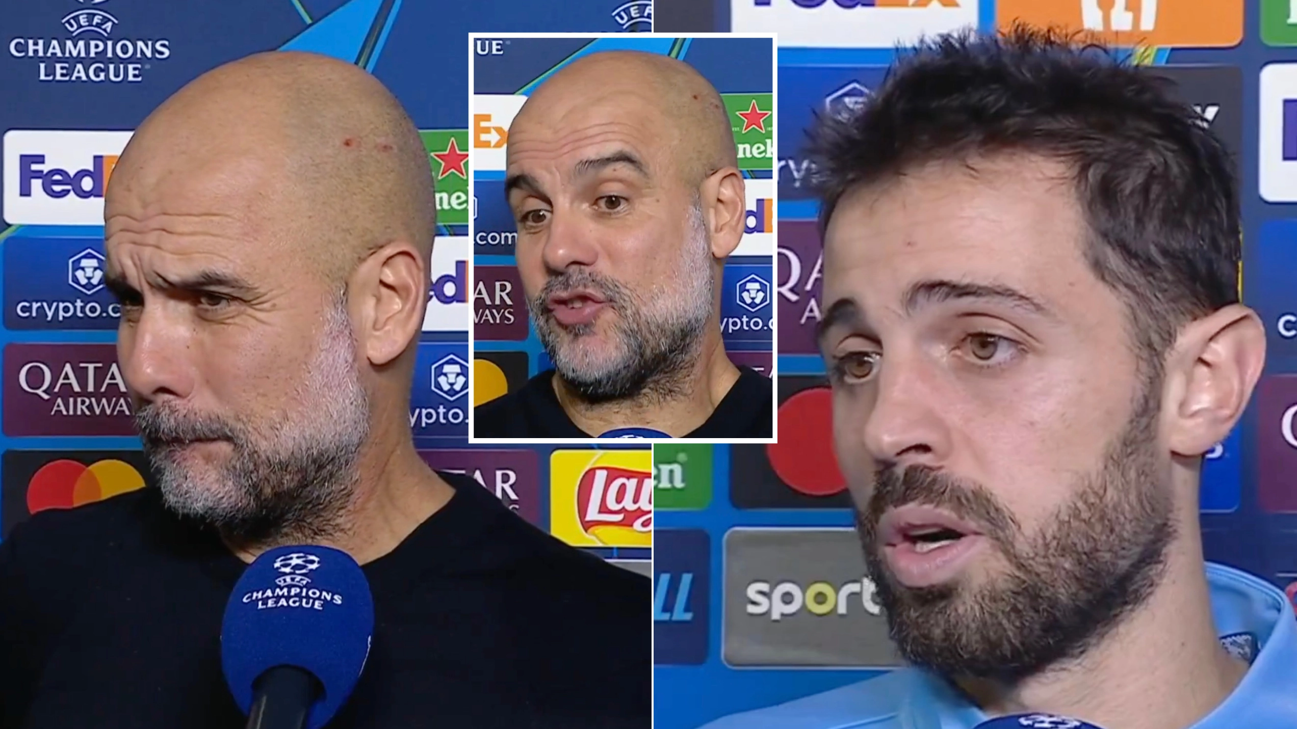 Pep Guardiola says he 'doesn't agree' with Bernardo Silva's bombshell claim about Man City team after Champions League collapse against Sporting