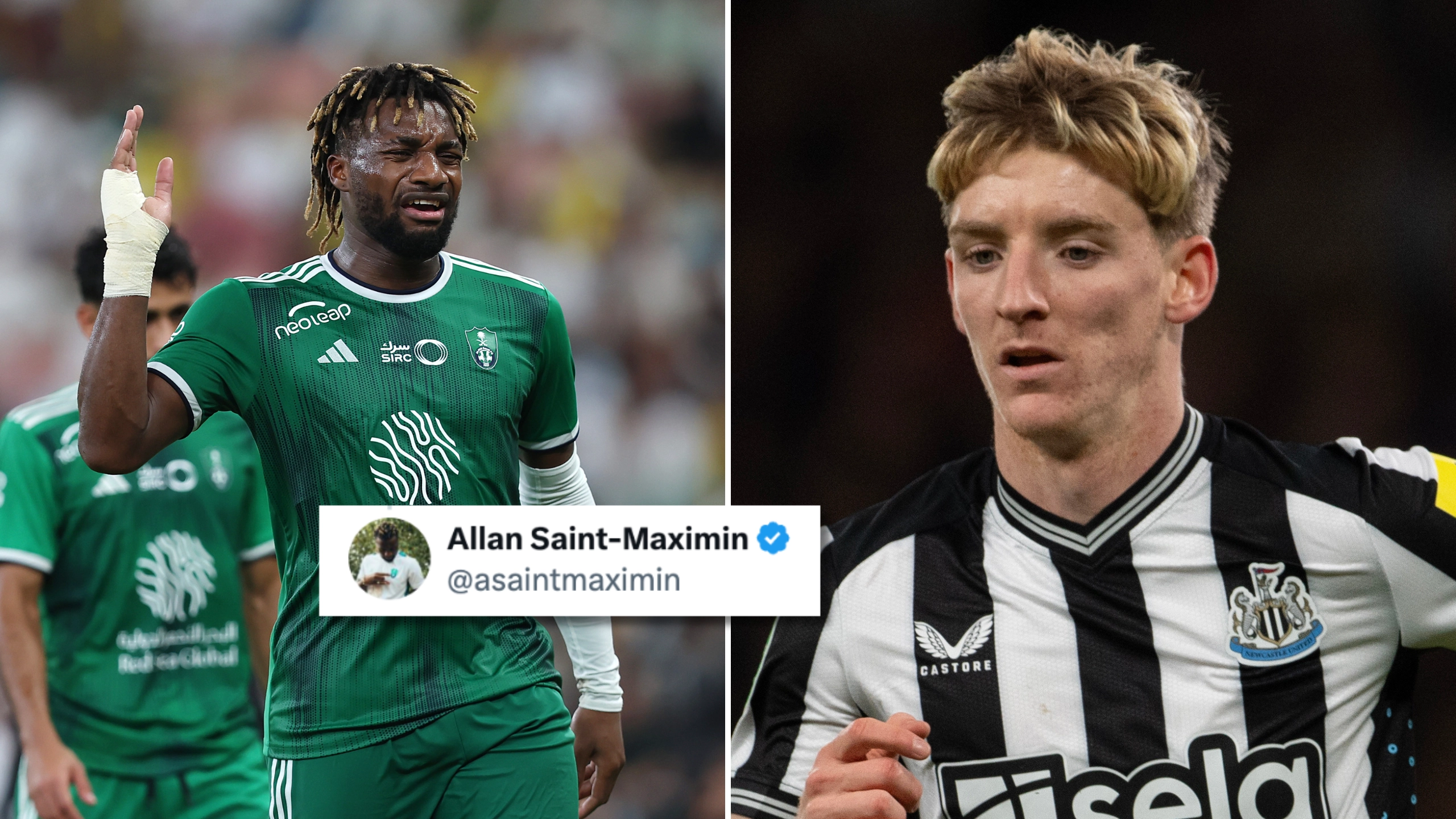 Allan Saint-Maximin hits back on social media after former Newcastle teammate is blamed for the club's PSR situation