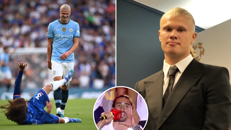 Fans say Erling Haaland 'humbled Marc Cucurella hard' as he finally responds to song about Man City striker going viral