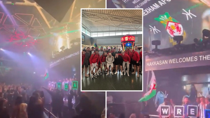 Wrexham given incredible welcome at the Hakkasan nightclub in Las Vegas