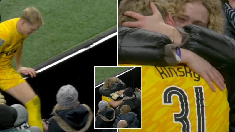 Spurs' new signing Antonin Kinsky ran straight over to the crowd after his 'dream came true' against Liverpool and it was incredibly emotional
