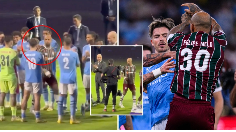 Footage shows Felipe Melo and Jack Grealish altercation during Club World Cup medal ceremony