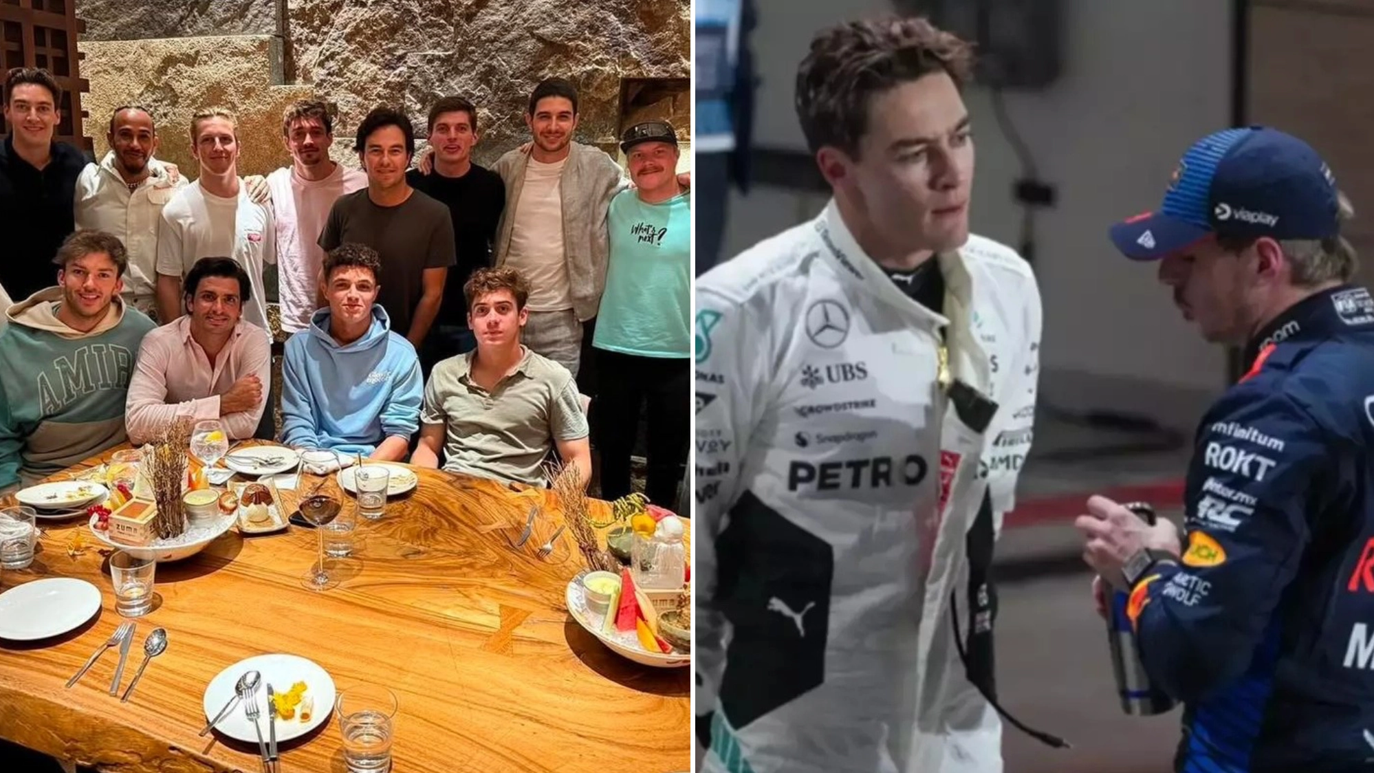 Three F1 drivers 'absent' from end-of-season dinner as George Russell and Max Verstappen feelings made clear